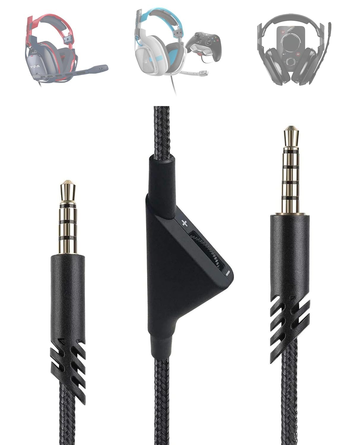 Astro A40/A40TR/A10 Gaming Headset Replacement Audio Cable - 2.0M (6.5ft) with Volume Control & Mute Button | Compatible with Xbox One, PC, PS4 | Black | Perfect for Gaming, Streaming & Online Meetings