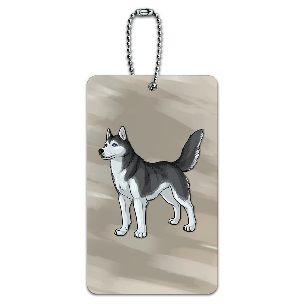 Durable Siberian Husky Pet ID Tag - Personalized Dog Luggage Tag for Suitcases & Carry-On Bags | Perfect for Travel, Airports & Pet Identification