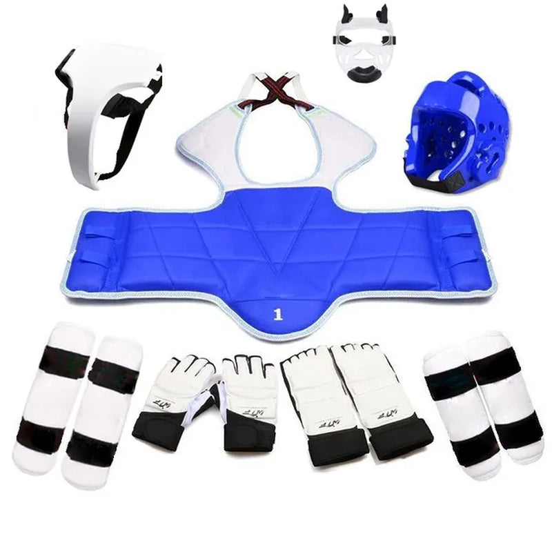 Taekwondo Protective Gear Set - 5 Piece Full Body Armor with Helmet, Chest Protector & Kickboxing Gloves for Martial Arts Training | Perfect for Sparring, Competition & Self-Defense Practice