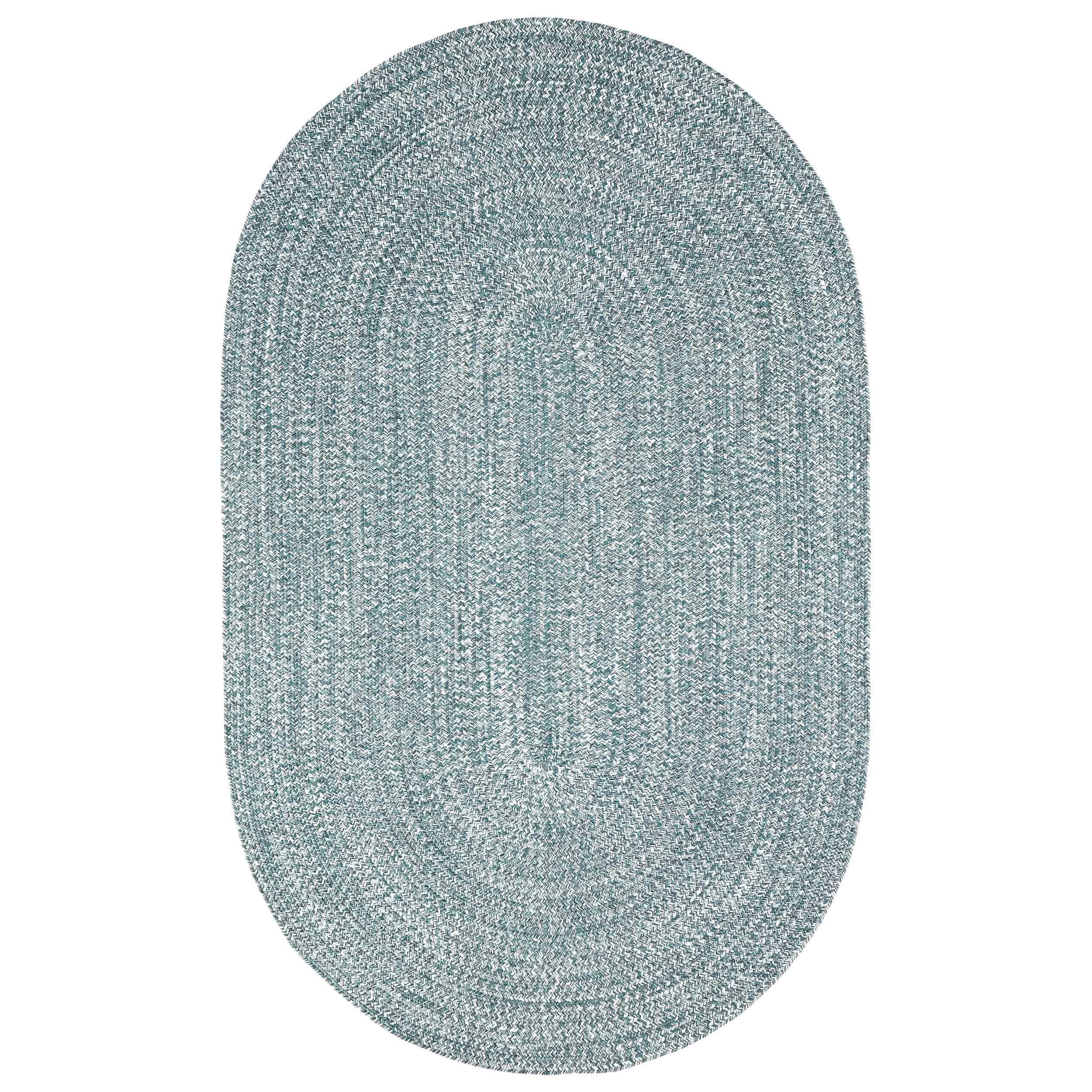 Reversible Braided Area Rug - Non-Slip Two Tone Indoor/Outdoor Rug for Living Room, Bedroom, Patio - Soft & Durable Home Decor