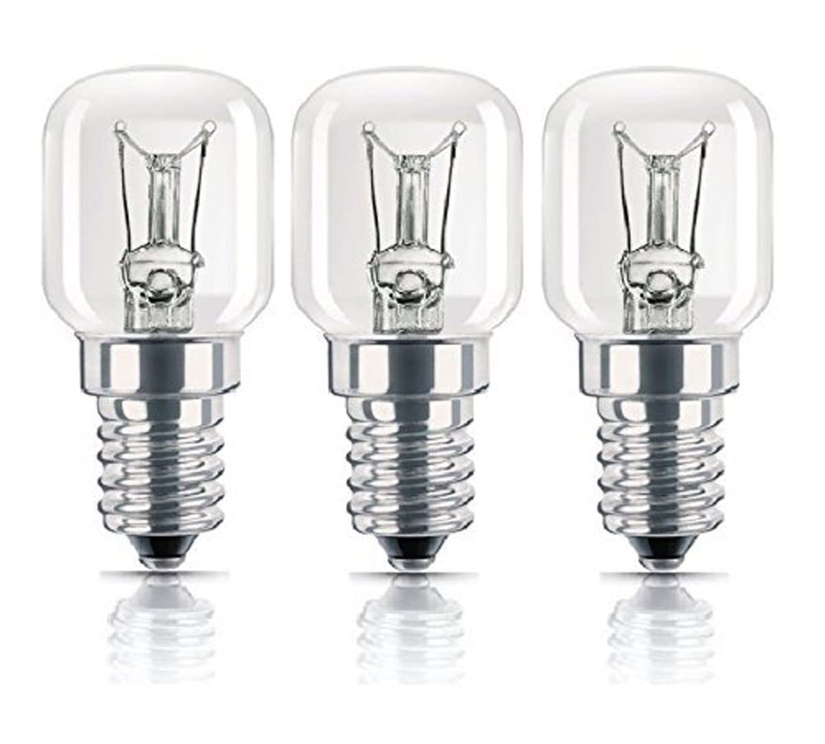 E14 15W Dimmable Incandescent Bulb - 3 Pack for Himalayan Salt Lamps, Refrigerators, Ovens, Display Lights & More - Perfect for Home, Kitchen, Staircase & Decorative Lighting
