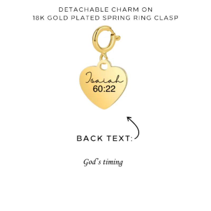 Personalized Engraved Charms with Detachable Clasp - Custom Name Jewelry Gift for Women - Perfect for Necklaces, Bracelets & Keychains - $12.00