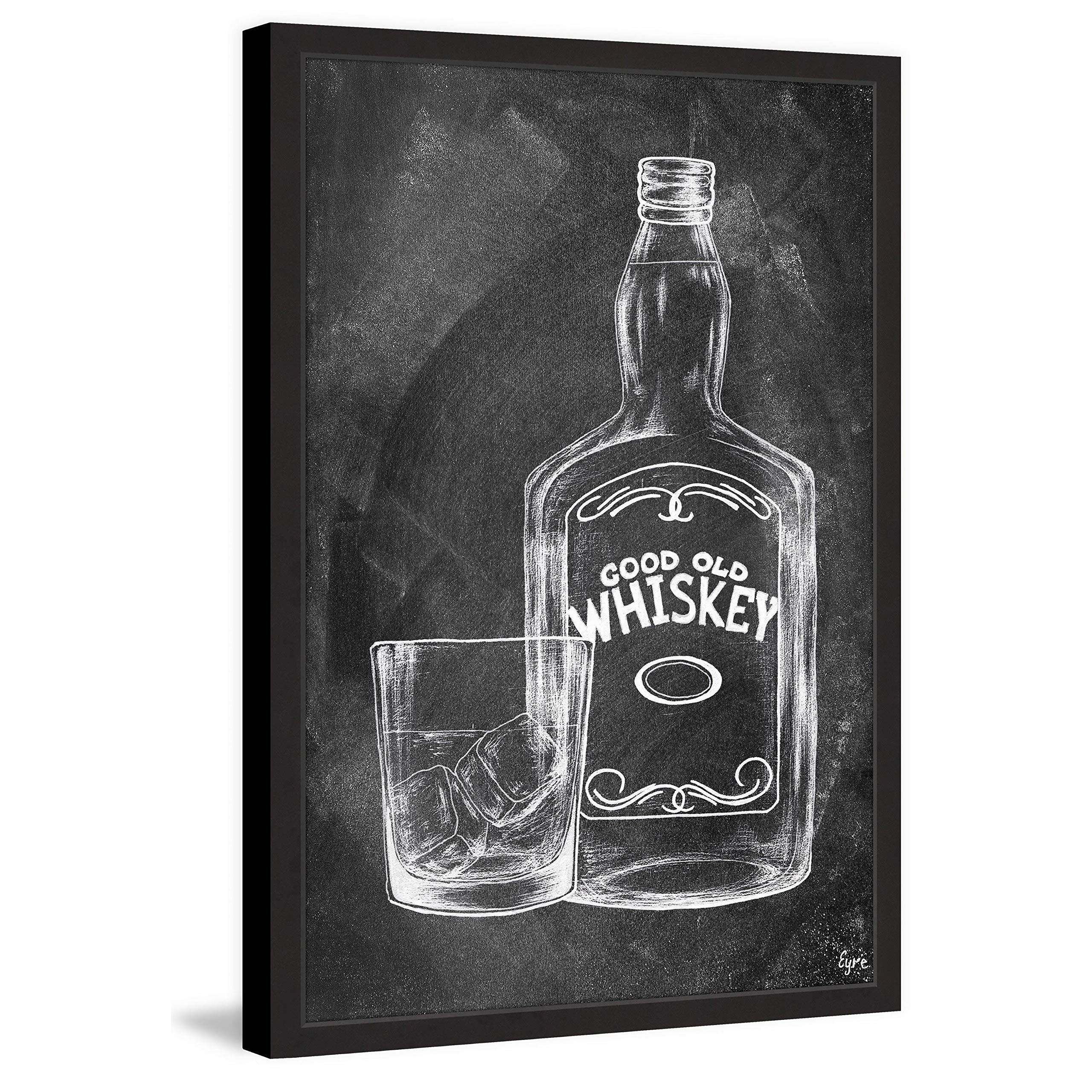 Handmade Good Old Whiskey III Framed Print 24x36 by Marmont Hill - Vintage Bar Decor, Whiskey Lover Gift, Home & Office Wall Art