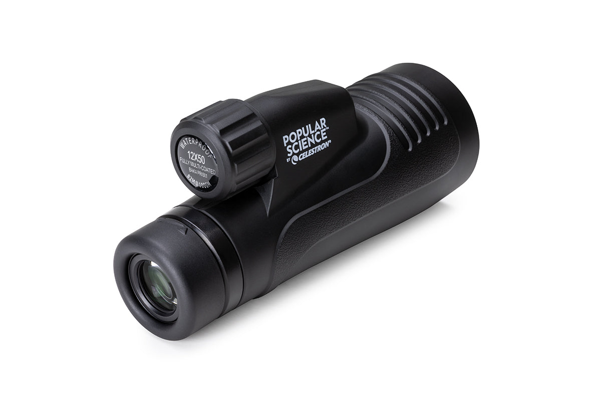 Celestron Outland X 12x50mm Monocular Telescope with Tripod Stand, Smartphone Adapter & Bluetooth Remote - High Power Zoom for Bird Watching, Hunting, Stargazing & Outdoor Adventures