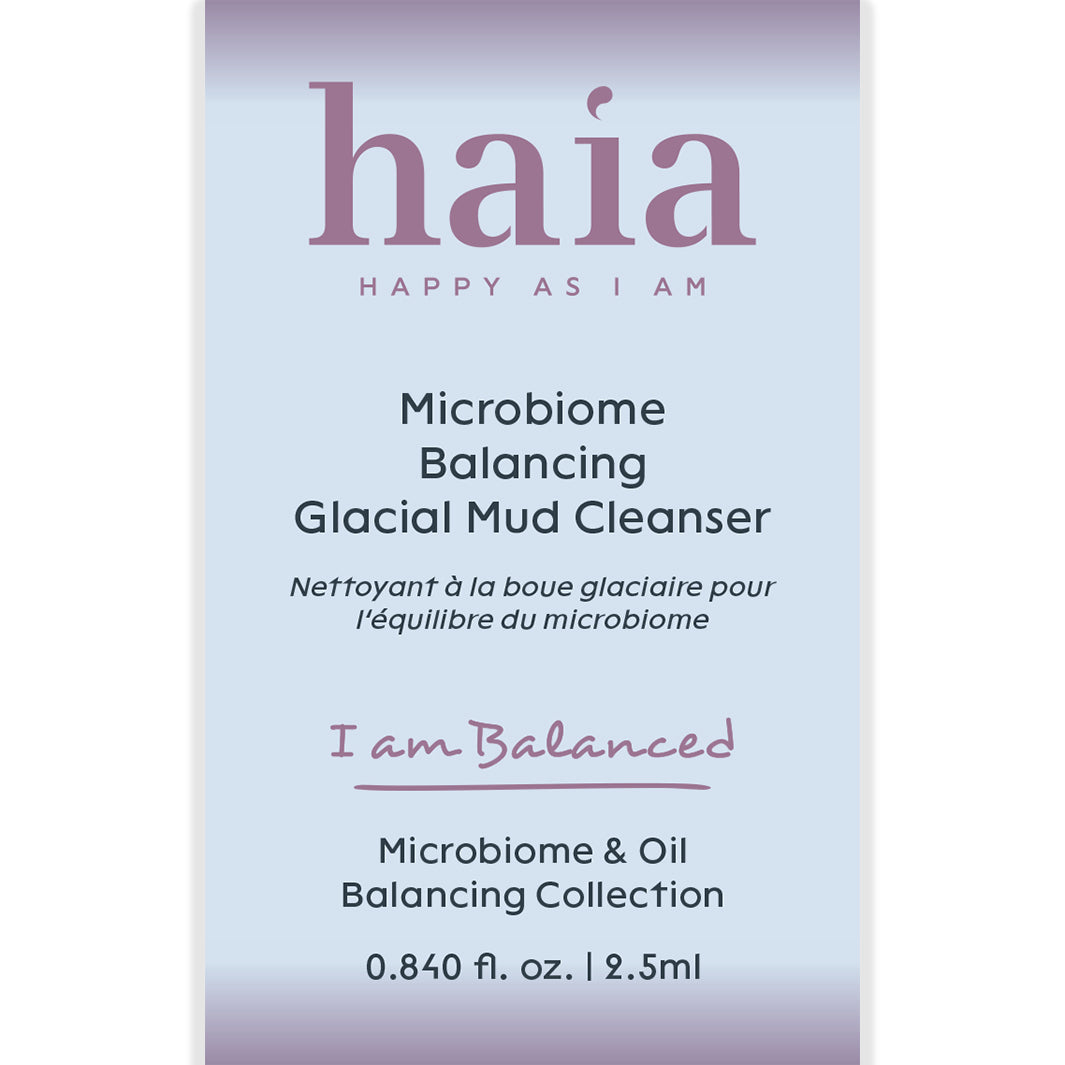 Haia I Am Balanced Microbiome Balancing Glacial Mud Cleanser - Gentle Face Wash for Sensitive Skin, Acne & Rosacea Relief - Perfect for Daily Skincare Routine & Spa Night Self-Care