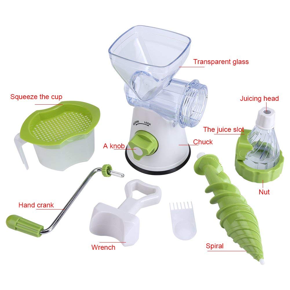 Premium Manual Citrus Press Juicer - Handheld Orange Squeezer for Fresh Juice - Perfect for Lemons, Oranges & Grapefruits - Also Works for Wheatgrass, Celery & Leafy Greens - Ideal for Home Kitchen, Camping & Healthy Lifestyle