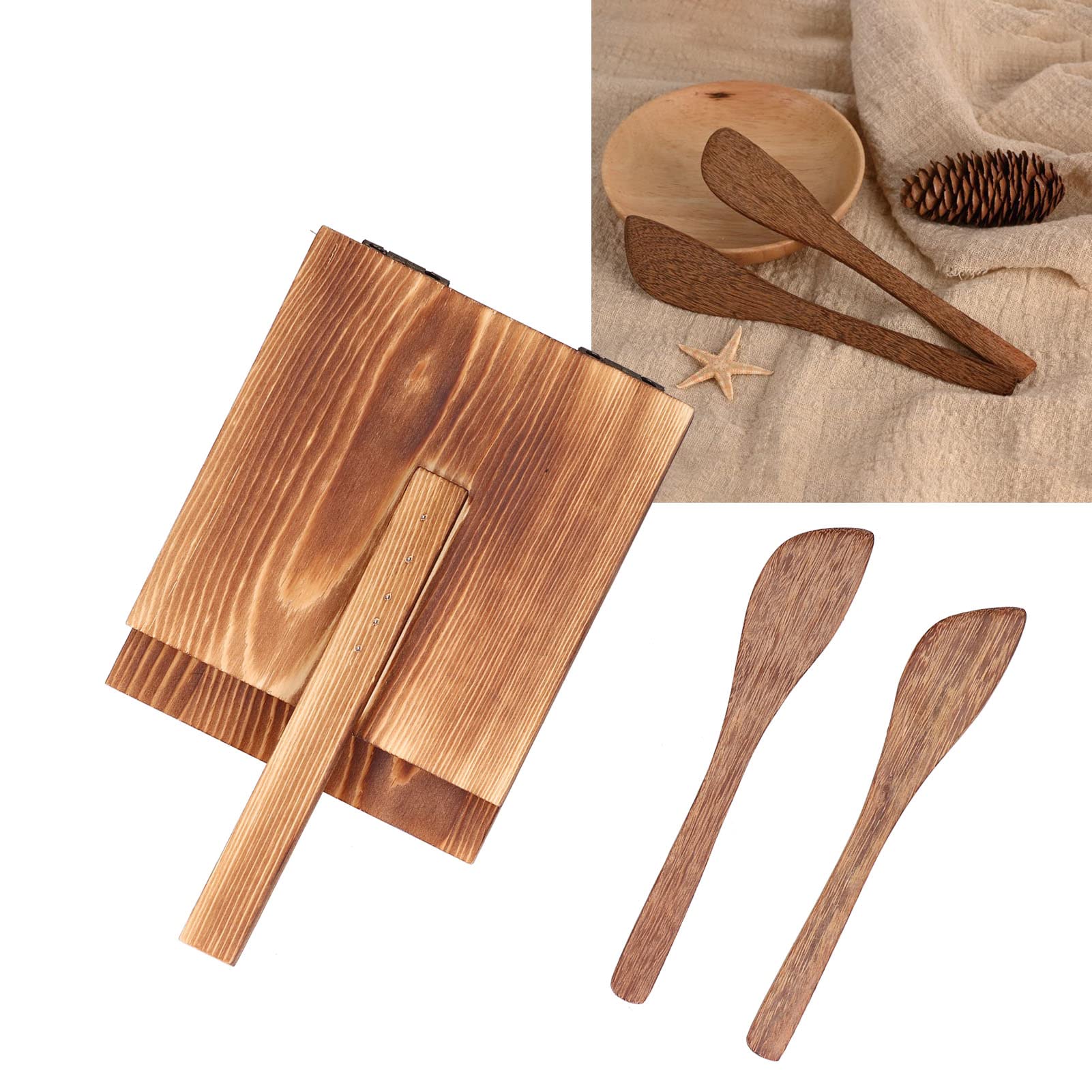 Premium Wooden Tortilla Press - Non-Slip Handle for Perfect Homemade Tortillas, Chapati & Roti | Durable Multi-Function Dough Press Tool for Mexican & Indian Cuisine | Ideal for Taco Night, Family Cooking & Restaurant Use