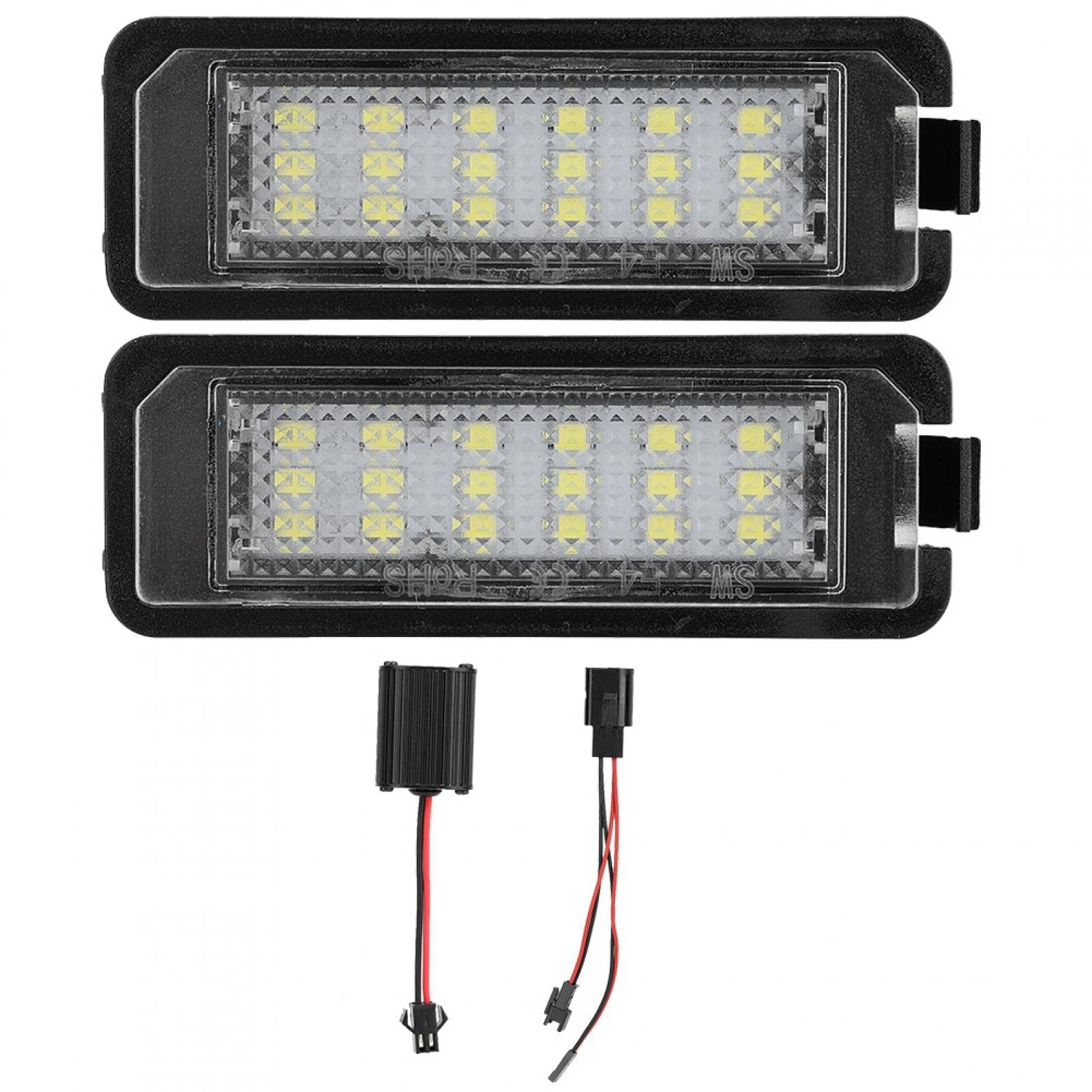 2PCS 6000K White LED License Plate Light Bulbs - 3528 SMD, 50000 Hours Lifespan, Error-Free for Cars, Trucks, SUVs - Perfect for Night Driving & Enhanced Vehicle Appearance