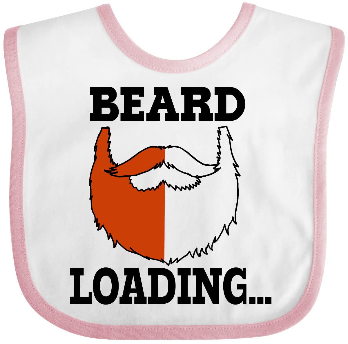 Inktastic Red Beard Is Loading Baby Bib - Soft Cotton Drool Bib for Infants & Toddlers - Perfect for Feeding, Teething, and Messy Playtime