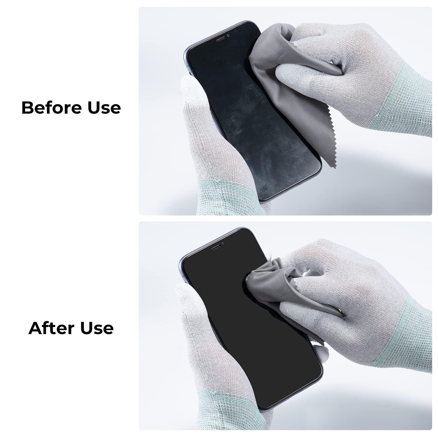 K&F Concept 3 Pack Premium Microfiber Cleaning Cloths (15x18cm) - Reusable & Washable Lens Cleaning Cloths for Camera Lenses, Glasses, Screens, LCD TVs, Tablets - Perfect for Photography, Home & Office Use