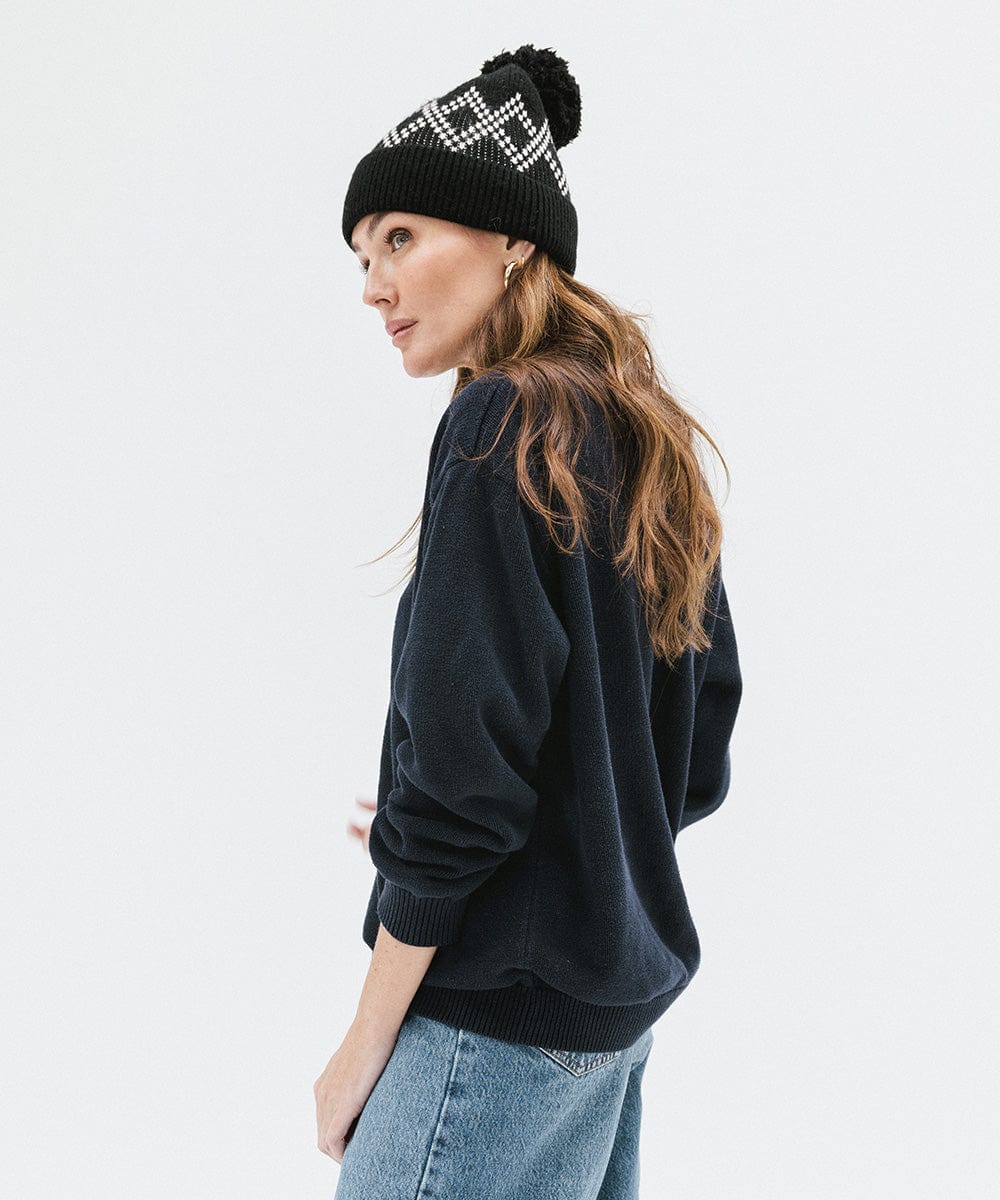 Elio Pom Beanie - Warm Winter Knit Hat with Faux Fur Pom for Men & Women - Perfect for Skiing, Snowboarding & Outdoor Activities