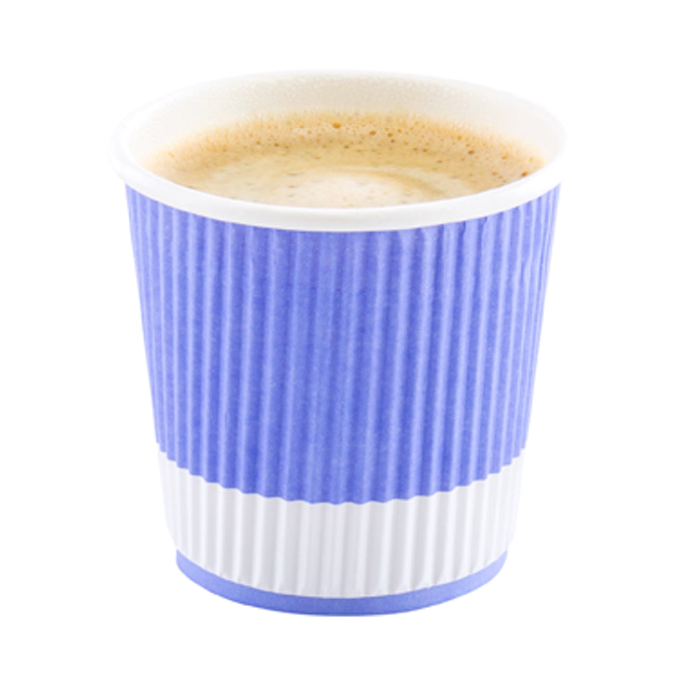 Premium 4 oz Light Purple Ripple Wall Paper Coffee Cups - 500 Count Bulk Pack (2.5