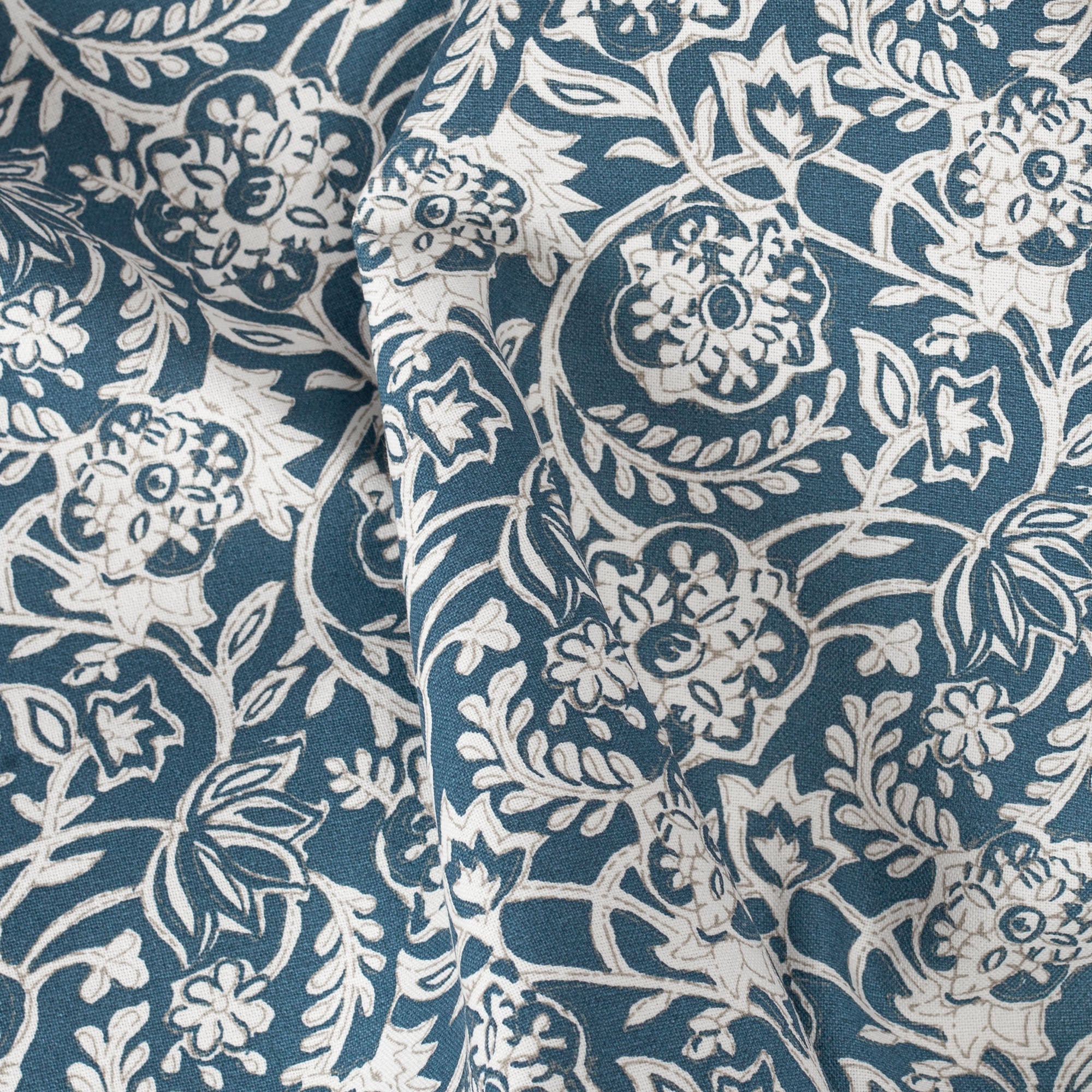 Organic Padma Cotton Indigo Dye Fabric - Premium Handmade Textile for Clothing, Home Decor & DIY Crafts | Perfect for Dresses, Curtains, Quilting & Sustainable Fashion Projects