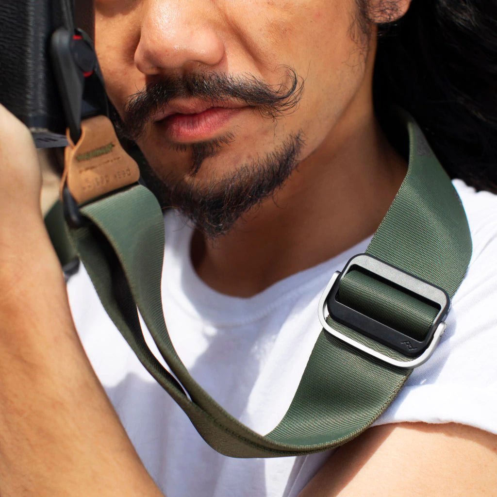 Peak Design Slide Camera Strap - Adjustable & Comfortable Shoulder Strap for DSLR & Mirrorless Cameras - Sage Green | Perfect for Travel, Hiking & Outdoor Photography