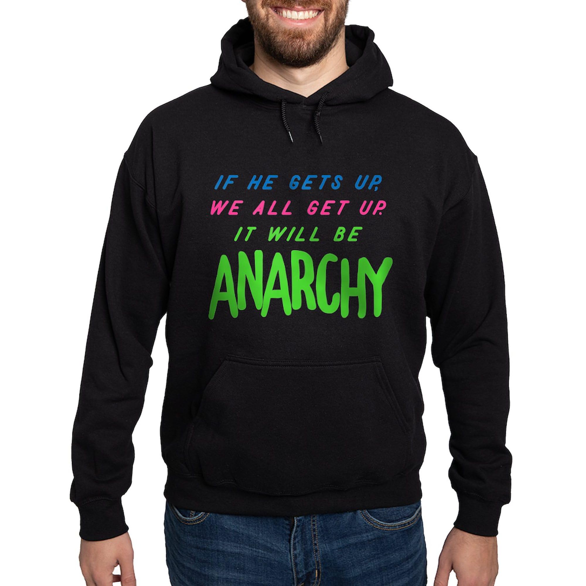 Anarchy Hoodie for Men - Dark Regular Fit Pullover Hooded Sweatshirt | Streetwear, Casual Wear & Protest Style