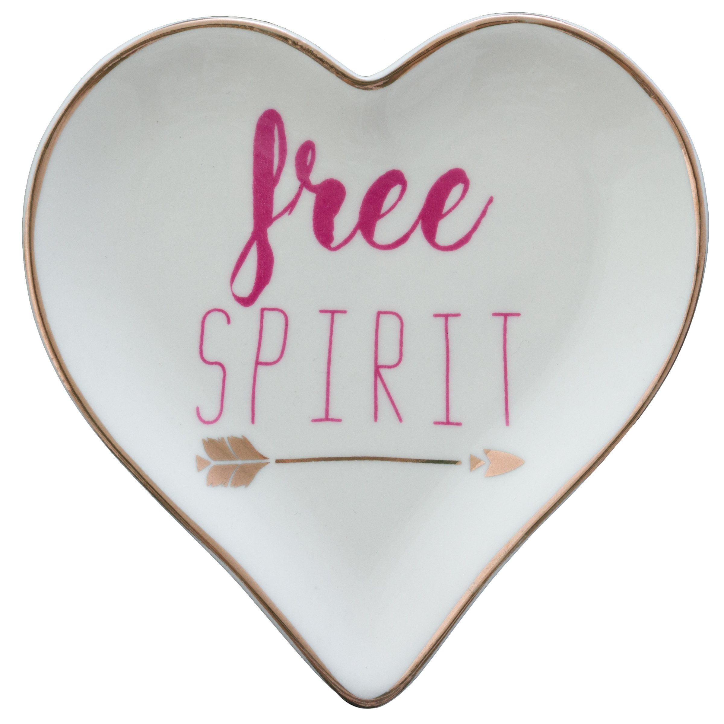 Karma Gifts Heart Shaped Trinket Tray with Arrow Design - Perfect for Jewelry, Keys & Coins Organization - Ideal for Bedroom, Bathroom & Entryway Decor