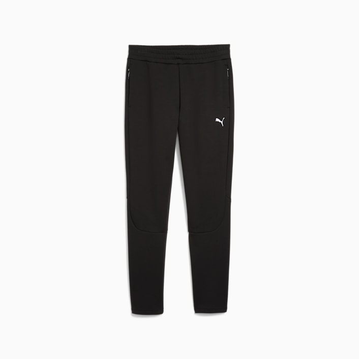 PUMA Men's EVOSTRIPE Black Track Pants - Comfortable Athletic Joggers for Running, Gym & Casual Wear