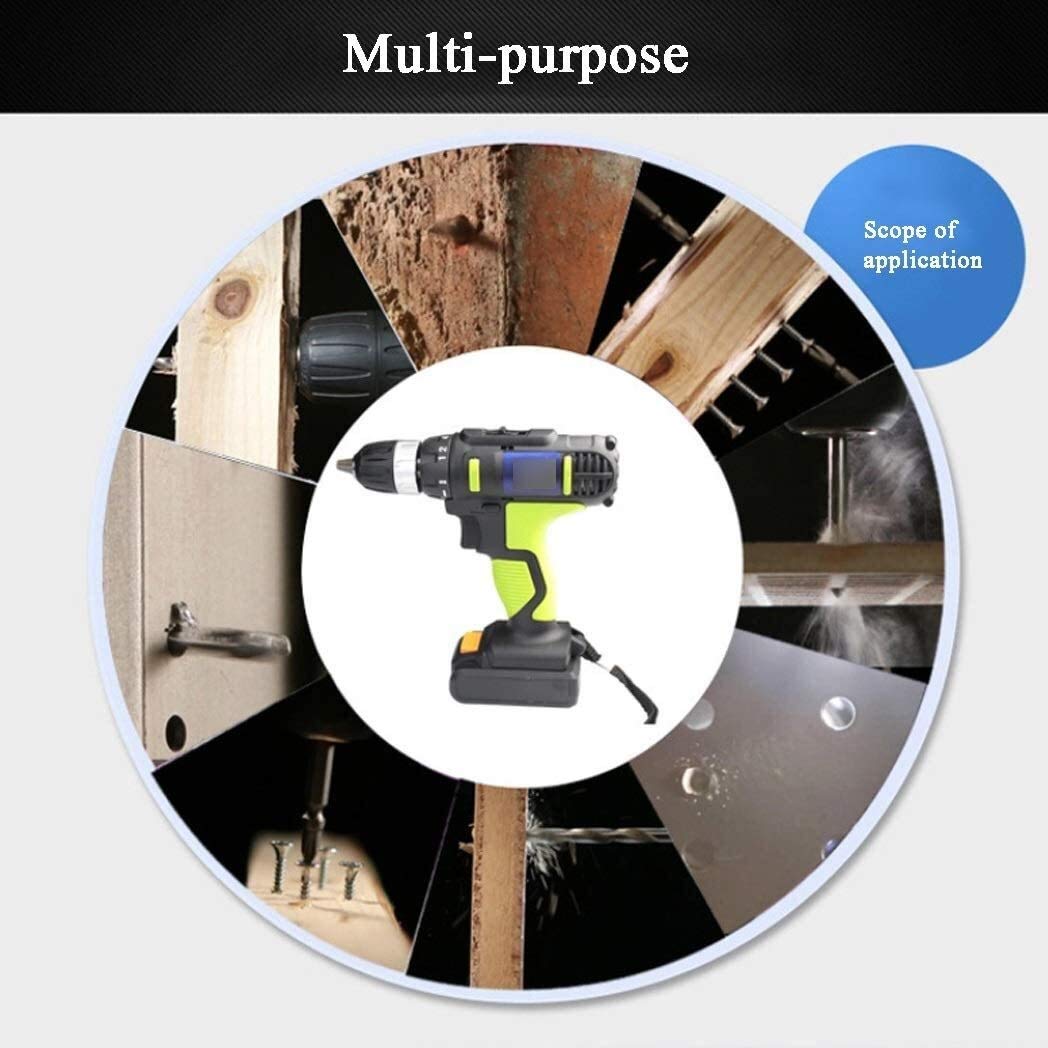 Rechargeable Cordless Electric Screwdriver Set with Lithium Battery - Industrial Grade Multifunctional Hand Drill Kit in Carrying Case - Perfect for DIY Projects, Home Repairs & Professional Construction Work