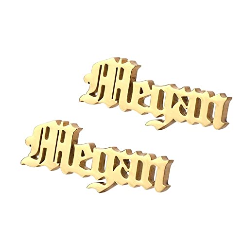 Stud Old English Earrings