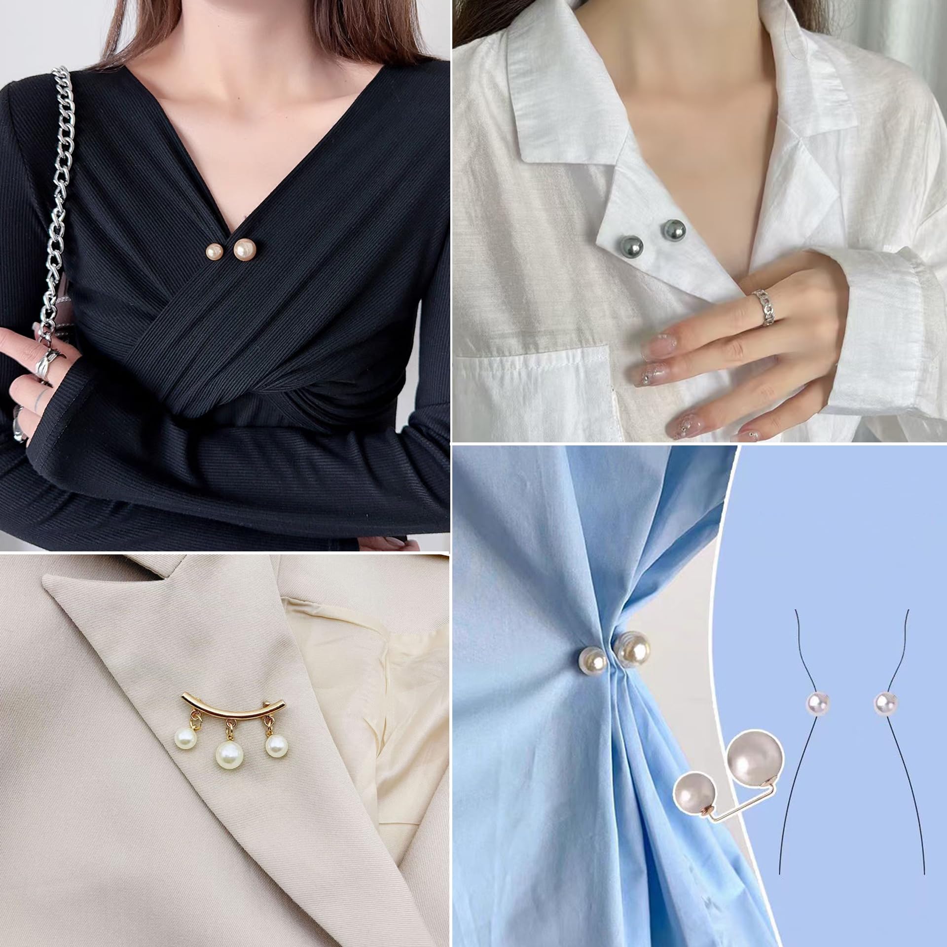 120 Pcs Elegant Pearl Brooches for Women - Gold Fashion Pin Set for Dresses, Shawls & Hats | Versatile Clothing Accessories for Weddings, Parties & Office Wear