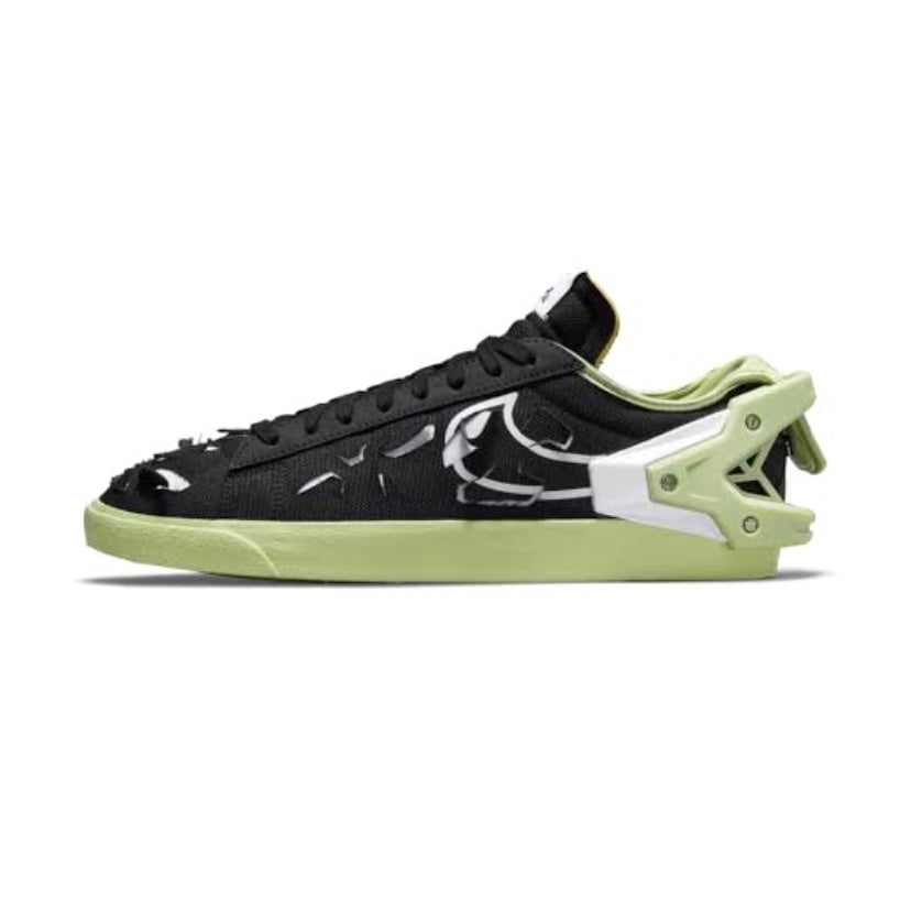 Nike Blazer Low Acronym Sneakers - Black Olive Aura Colorway | Men's & Women's Casual Shoes for Streetwear & Everyday Wear