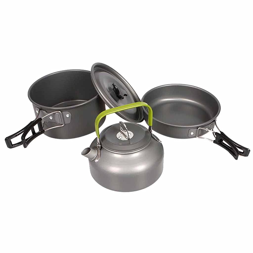Premium Camping Cookware Set - Lightweight Outdoor Cooking Utensils for Hiking, Backpacking & Picnics | Portable Tableware Kit with Cutlery for Travel & Camping Meals | Durable & Compact for RV, BBQ & Adventure Cooking
