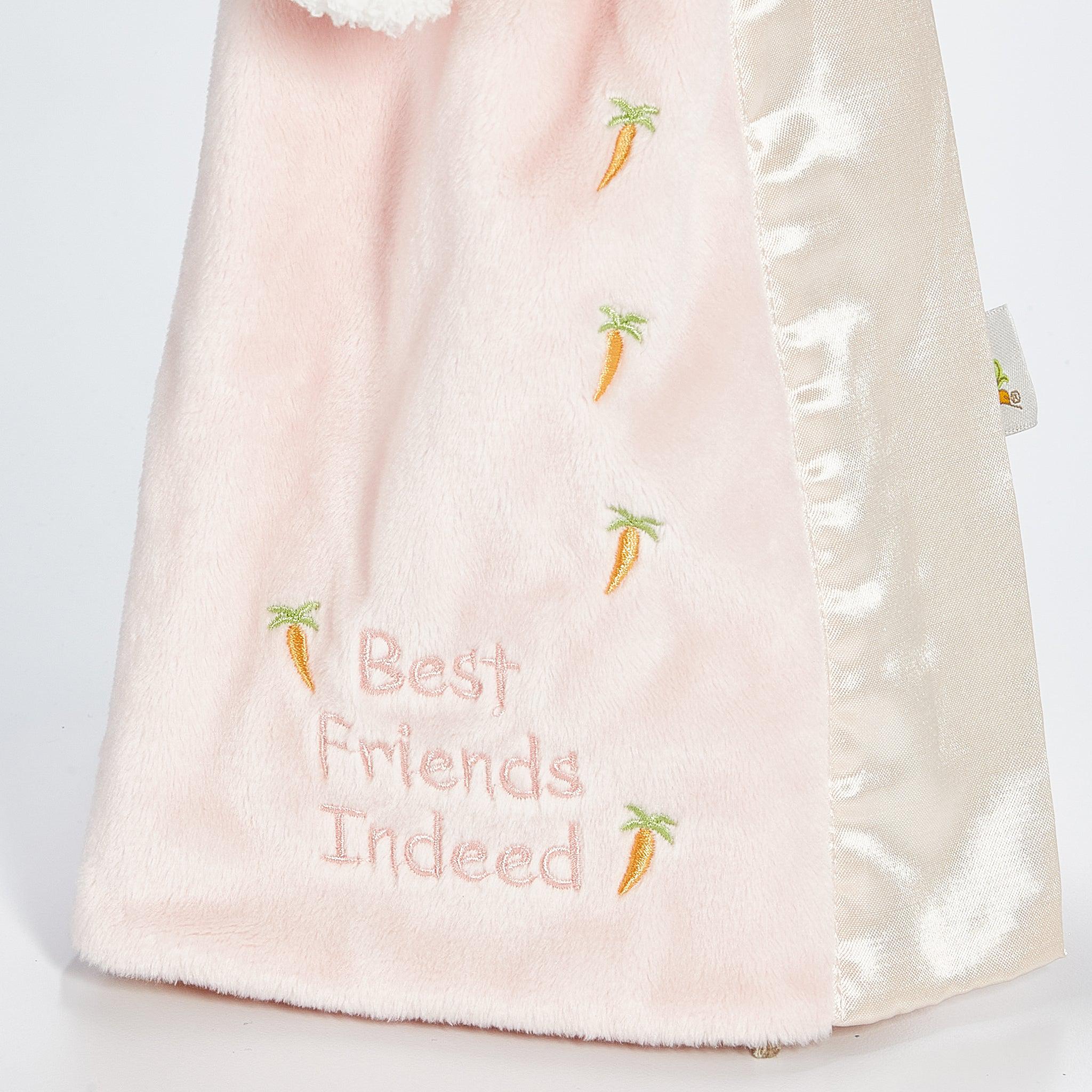 Blossom Bunny Buddy Blanket - Soft & Cozy Plush Baby Blanket for Newborns & Toddlers | Perfect for Nursery, Stroller, and Cuddling | Cute Easter Gift Idea