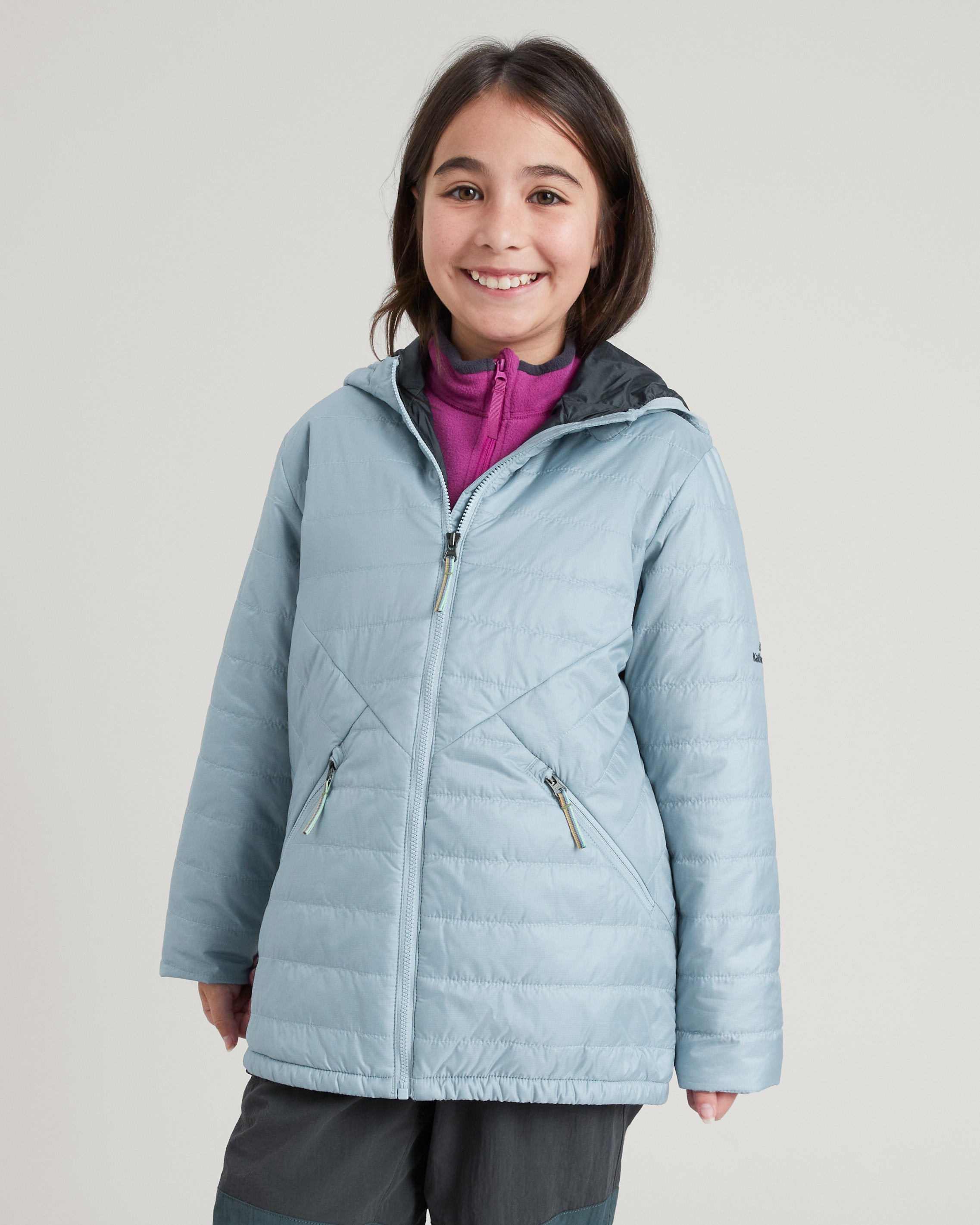 Heli R Girls' novaLOFT Hooded Jacket - Lightweight Winter Coat for Kids, Water-Resistant & Warm - Perfect for Outdoor Play, School & Cold Weather Adventures