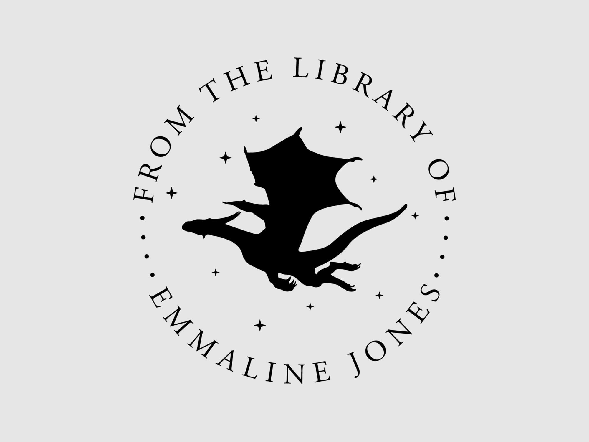 Personalized Custom Book Embosser Stamp - Night Dragon Design Fantasy Library Embossing Tool for Book Lovers | Perfect Gift for Bibliophiles, Book Club Members & Fantasy Enthusiasts | Great for Personal Libraries, Book Collections & Special Edition Labeling