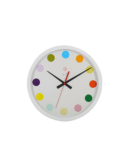 Damien Hirst Spot Clock - Modern Art Wall Clock for Home & Office Decor - Perfect for Living Room, Bedroom, or Gallery Display