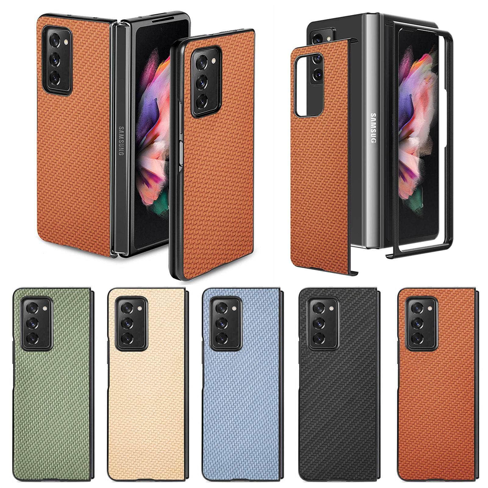 Anti-Slip Carbon Fiber Case for Samsung Galaxy Z Fold 3 - Protective Phone Cover with Grip Texture | Perfect for Work, Travel & Everyday Use