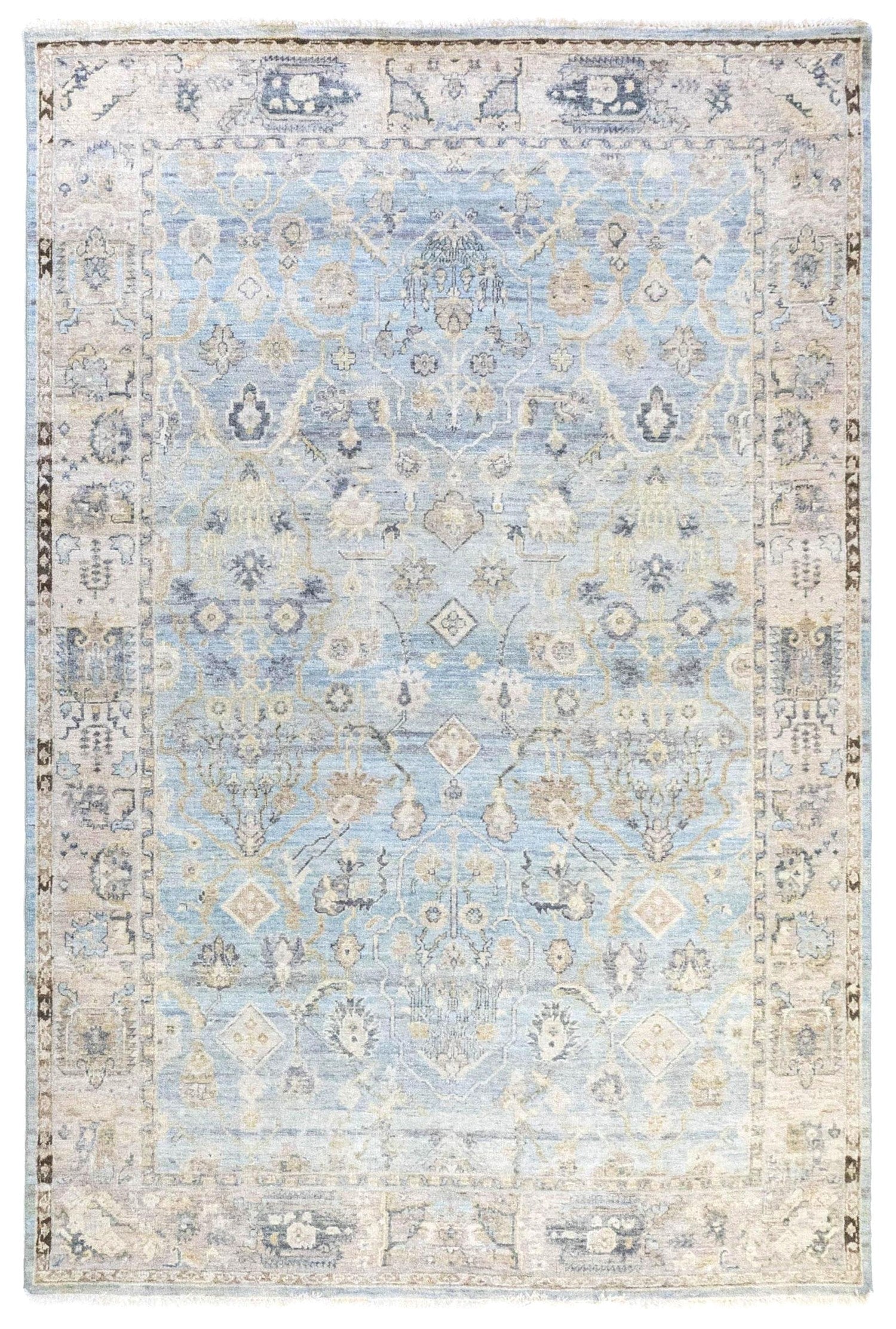 Amritsar Handwoven Transitional Rug J78071 - Soft & Durable for Living Room, Bedroom, or Office Decor