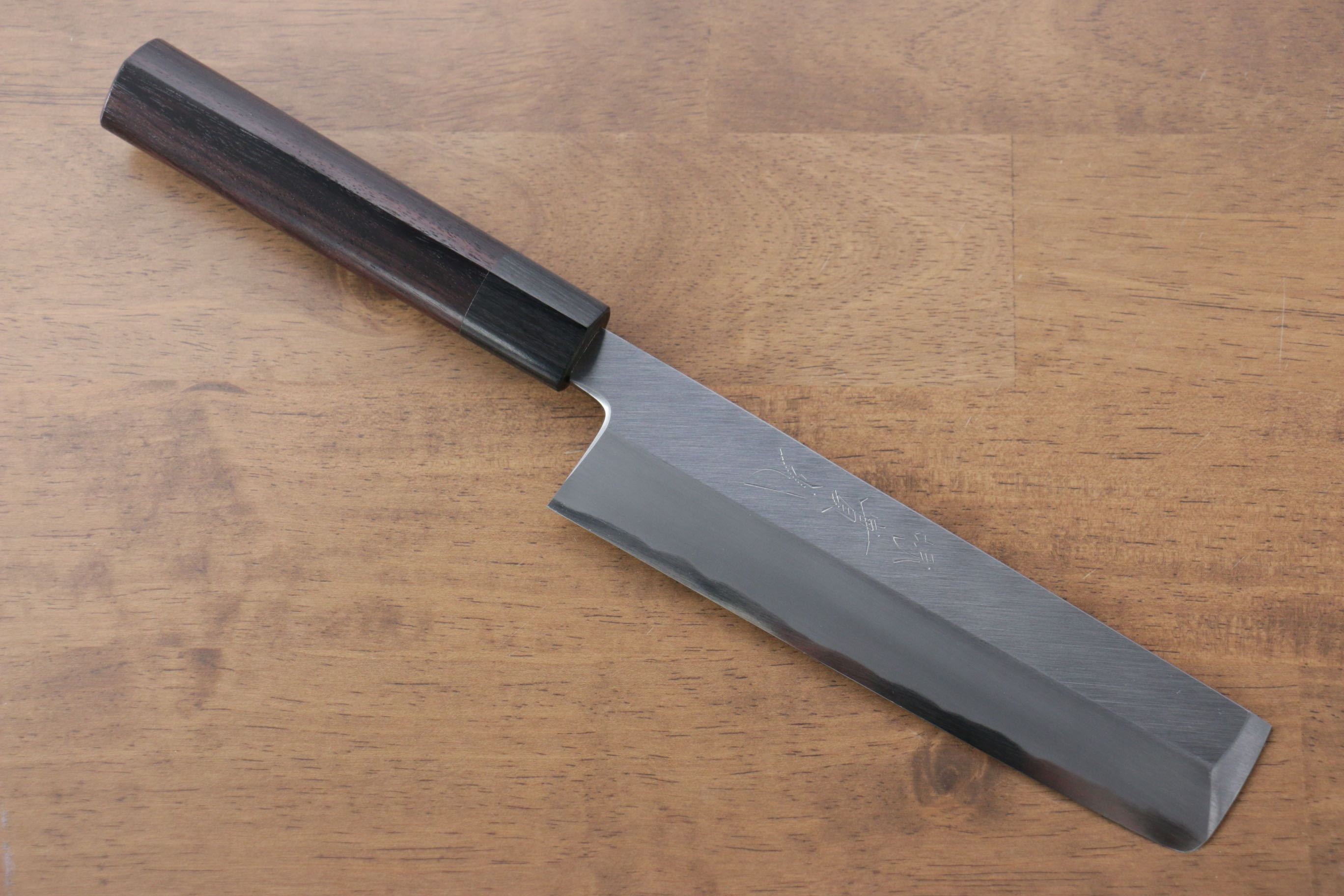 Premium Jikko White Steel No.2 Usuba Knife 180mm with Ebony Handle - Professional Japanese Vegetable Knife for Sushi, Sashimi & Precision Cutting
