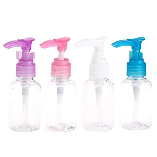 Portable 50ml Travel Lotion Pump Bottle for Manicure, Shower & Alcohol - Leak-Proof Upside Down Design (Random Color) | Perfect for Travel, Gym, Salon & Home Use