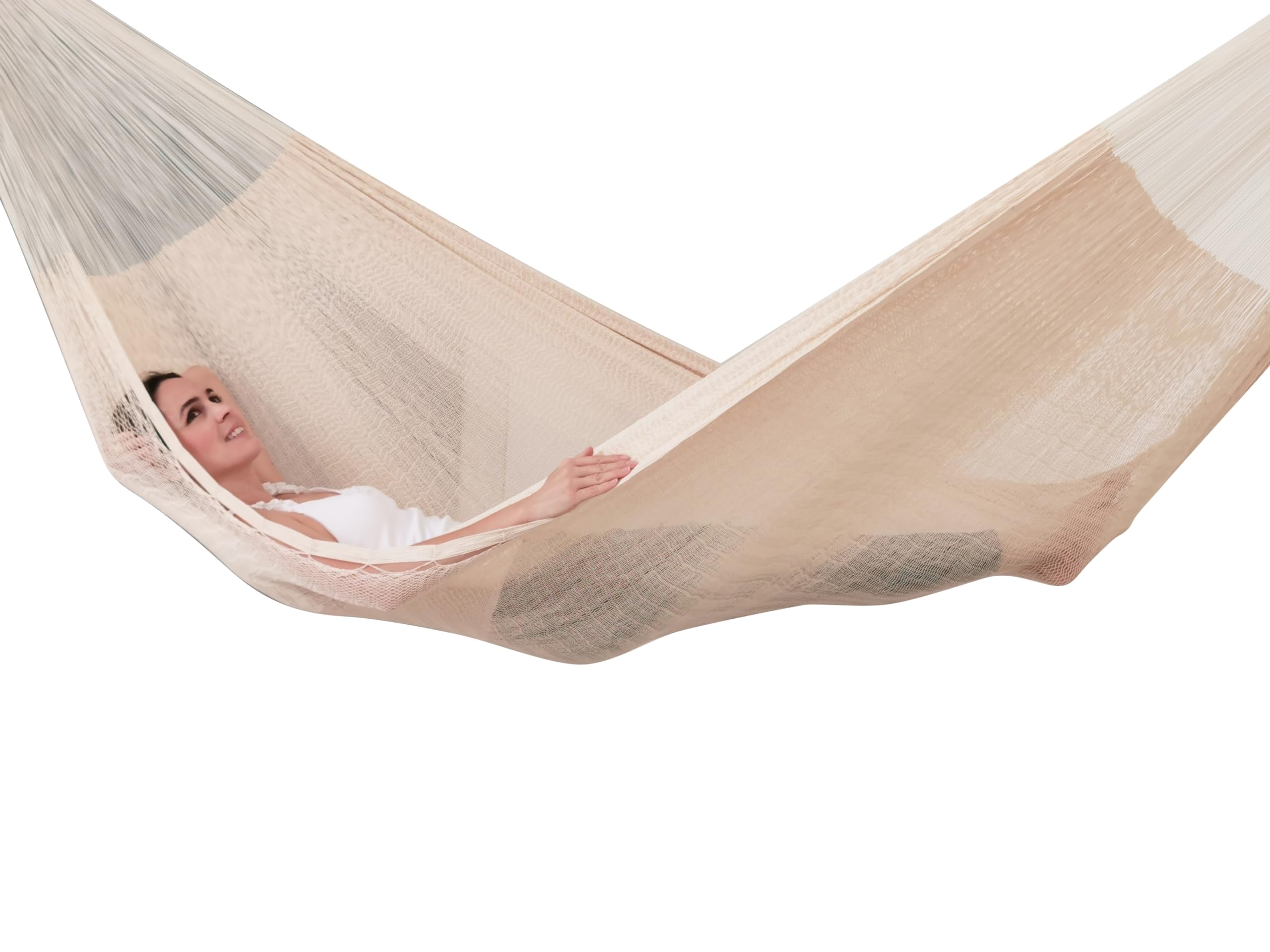 Premium Handwoven Mayan Hammock - 100% Natural Cotton Large Hammock for Outdoor & Indoor Use - Perfect for Backyard, Beach, Camping & Relaxation