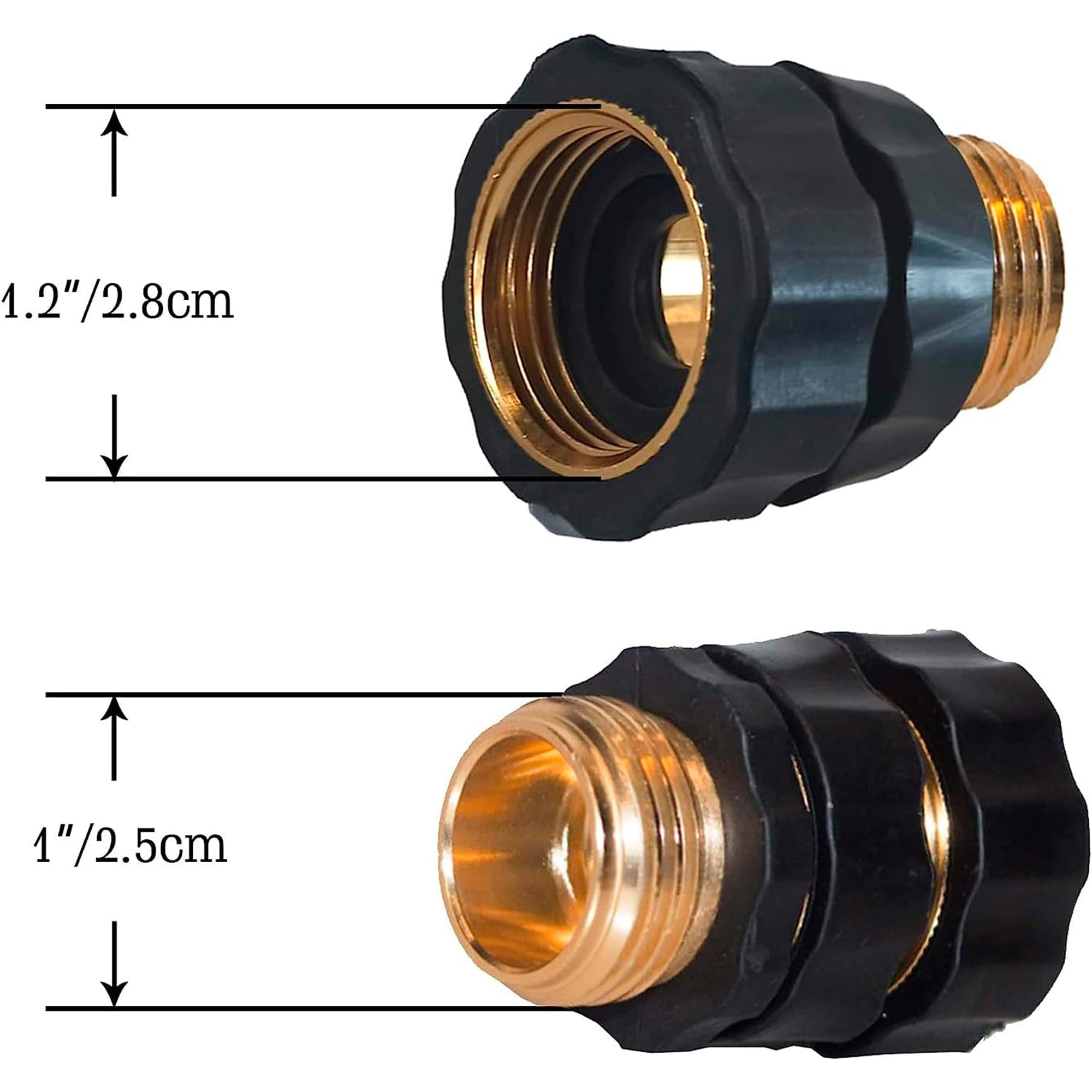 3/4 Inch Aluminum Garden Hose Quick Connect Fittings - Male & Female Water Quick Release Coupler Set of 4 - Perfect for Lawn, Garden, and Outdoor Watering Systems