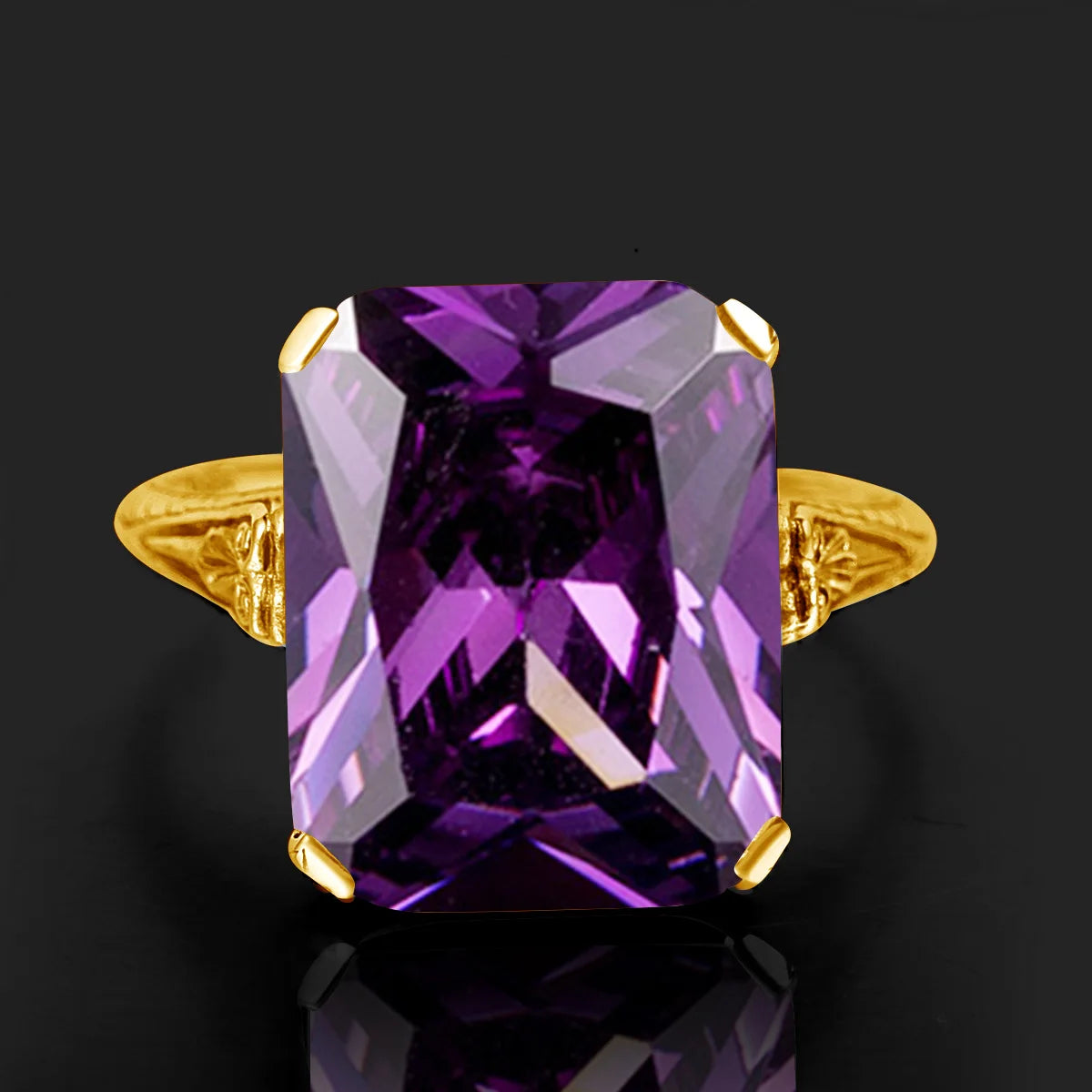 Dream Ring for Women - Elegant Gold Plated Cubic Zirconia Wedding Band - Perfect for Engagement, Anniversary & Special Occasions