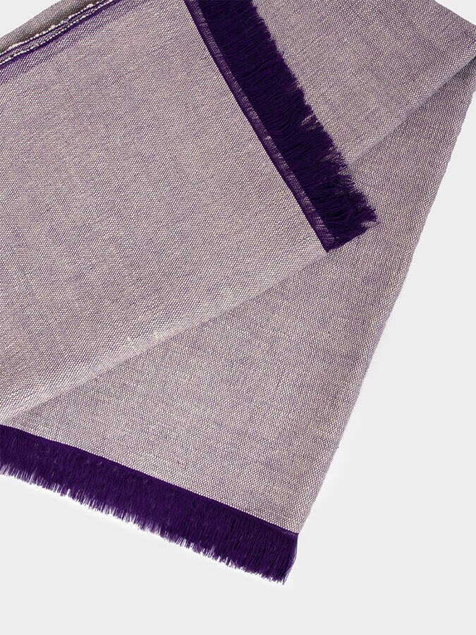 GOTS Certified Organic Cotton Yoga Blanket for Studio & Home - Two-Toned Design for Meditation, Relaxation & Yoga Practice