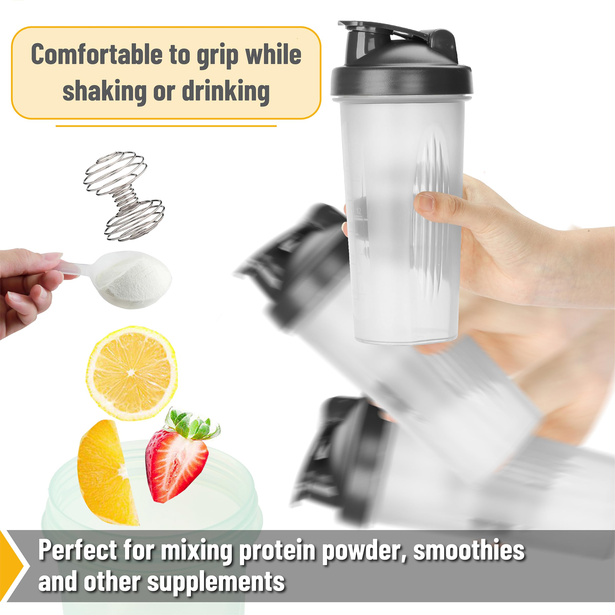 Mr. Pen 28oz Protein Shaker Bottle with Wire Whisk Ball - Premium Mixer Cup for Protein Powder, Pre-Workout & Meal Replacement Shakes - Ideal for Gym, Fitness & Post-Workout Recovery