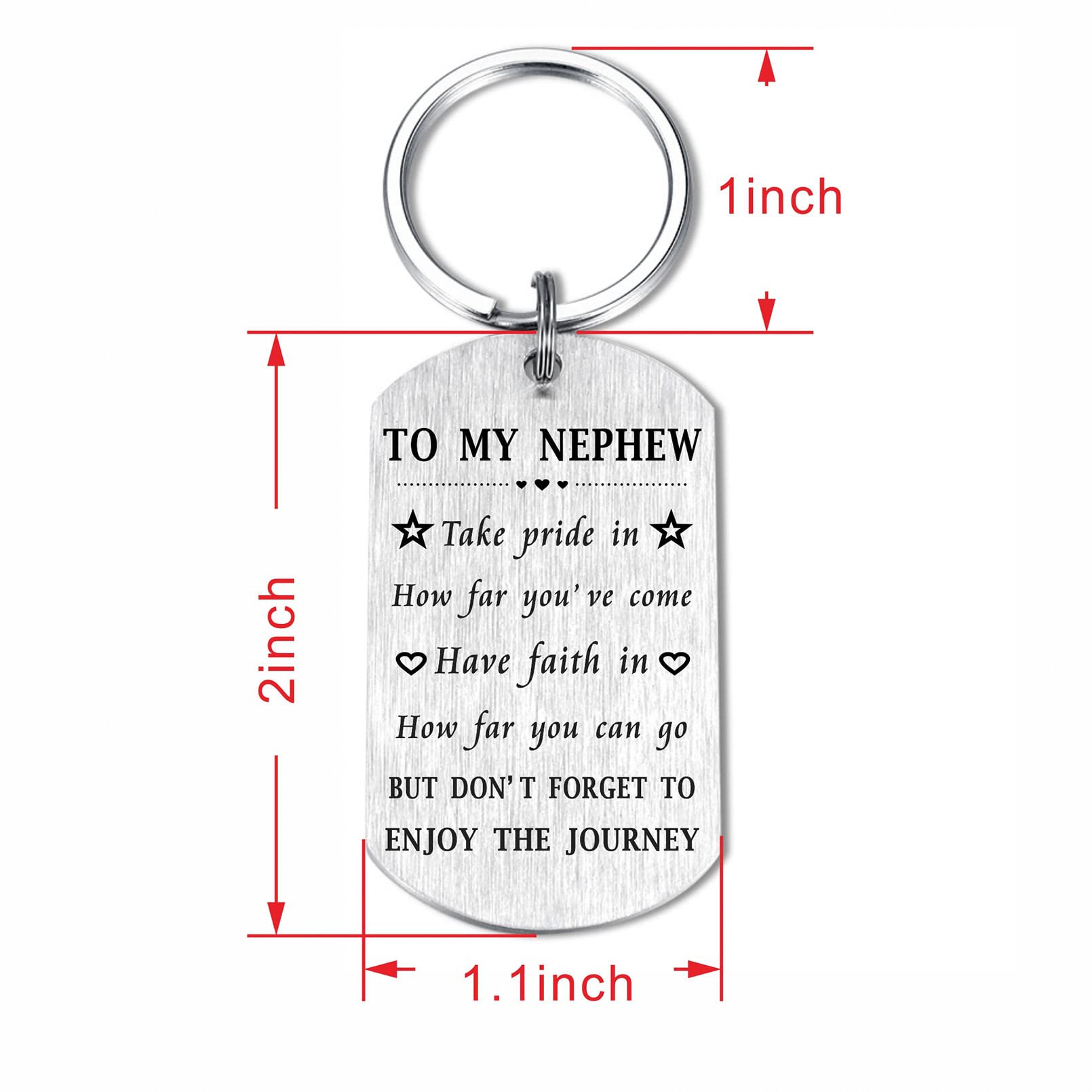 Best Nephew Ever Keychain - Personalized Graduation & Christmas Gift for Nephew - Engraved Keepsake for Special Occasions - Perfect for Birthdays, Holidays & Celebrations