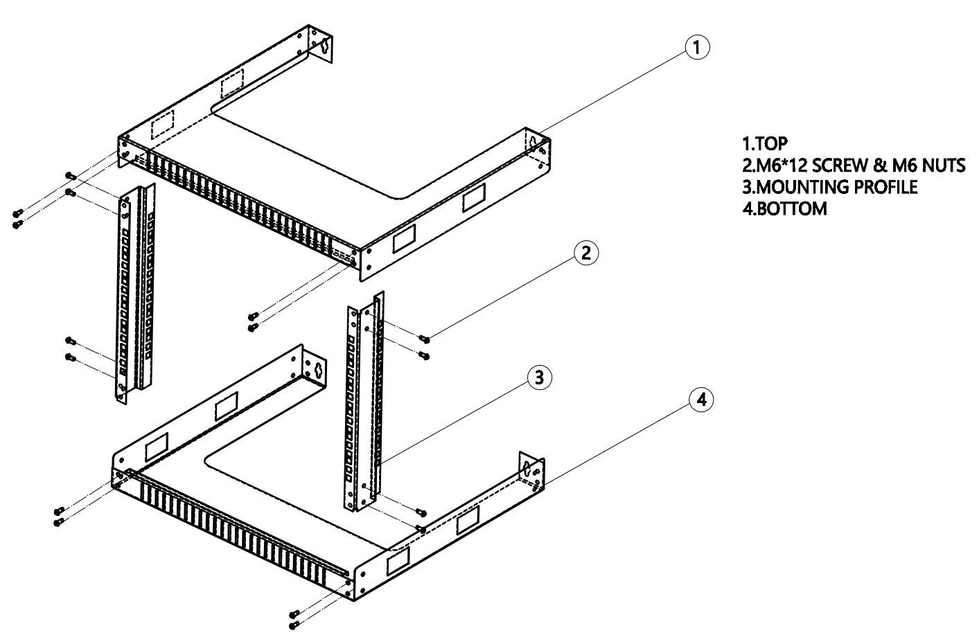 6U Wall Mount Server Rack - Adjustable Depth 19