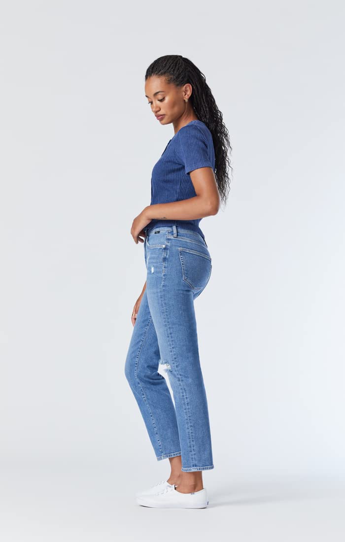 Mavi Women's Soho High Rise Tapered Leg Jeans - Slim Fit Stretch Denim Pants for Casual & Work Wear | Perfect for Office, Dating & Everyday Outfits