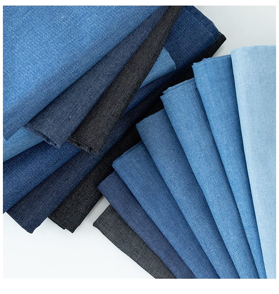 Premium Soft Cotton Denim Fabric for Sewing - Lightweight Summer Shirt, Pants & Dress Material (Black, 1.5X7M/4.92X22.9ft) - DIY Fashion, Home Decor & Craft Projects