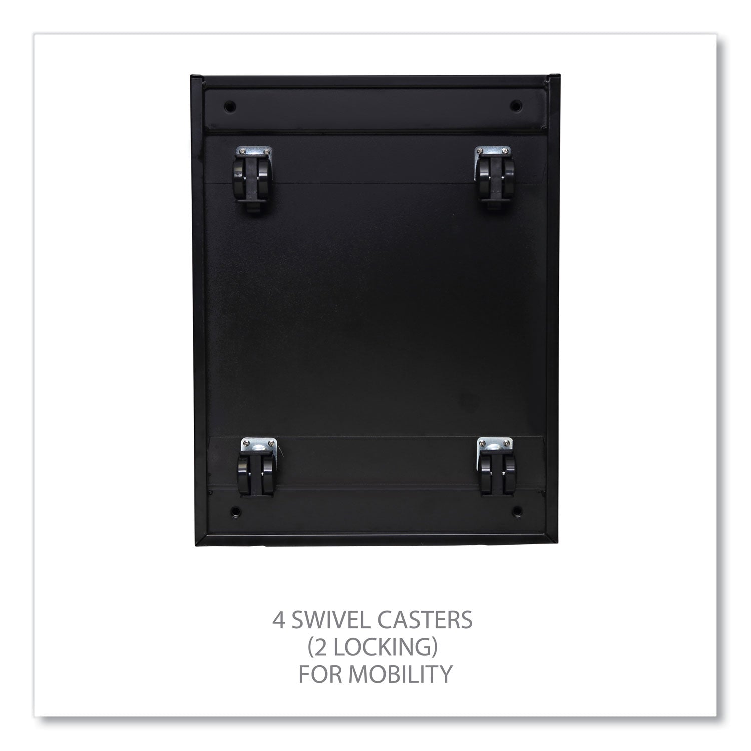 Alera® Black File Pedestal with 2 Legal/Letter Size Drawers - Full Length Pull, Left/Right Opening (14.96