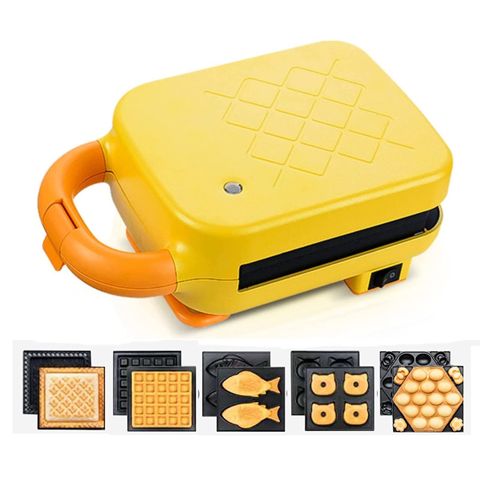 ZSH 4-in-1 Sandwich Maker - Nonstick Detachable Plates for Panini, Waffles, Toast & Grilled Cheese | Perfect for Breakfast, Snacks & Party Food Prep (Color: F)