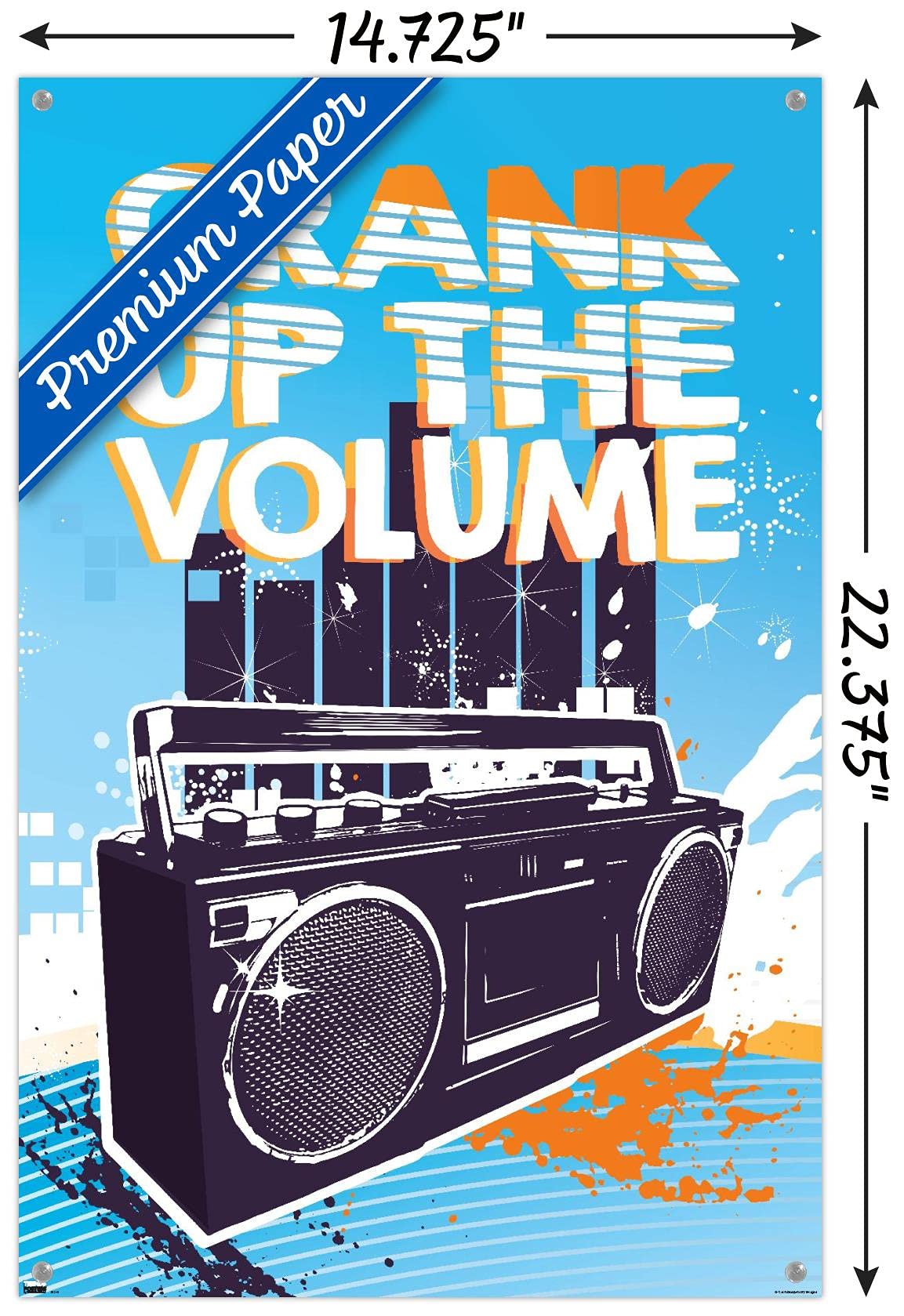 Music Wall Poster with Push Pins - Vibrant Decoration for Bedroom, Dorm & Studio - Perfect Gift for Music Lovers & Audiophiles