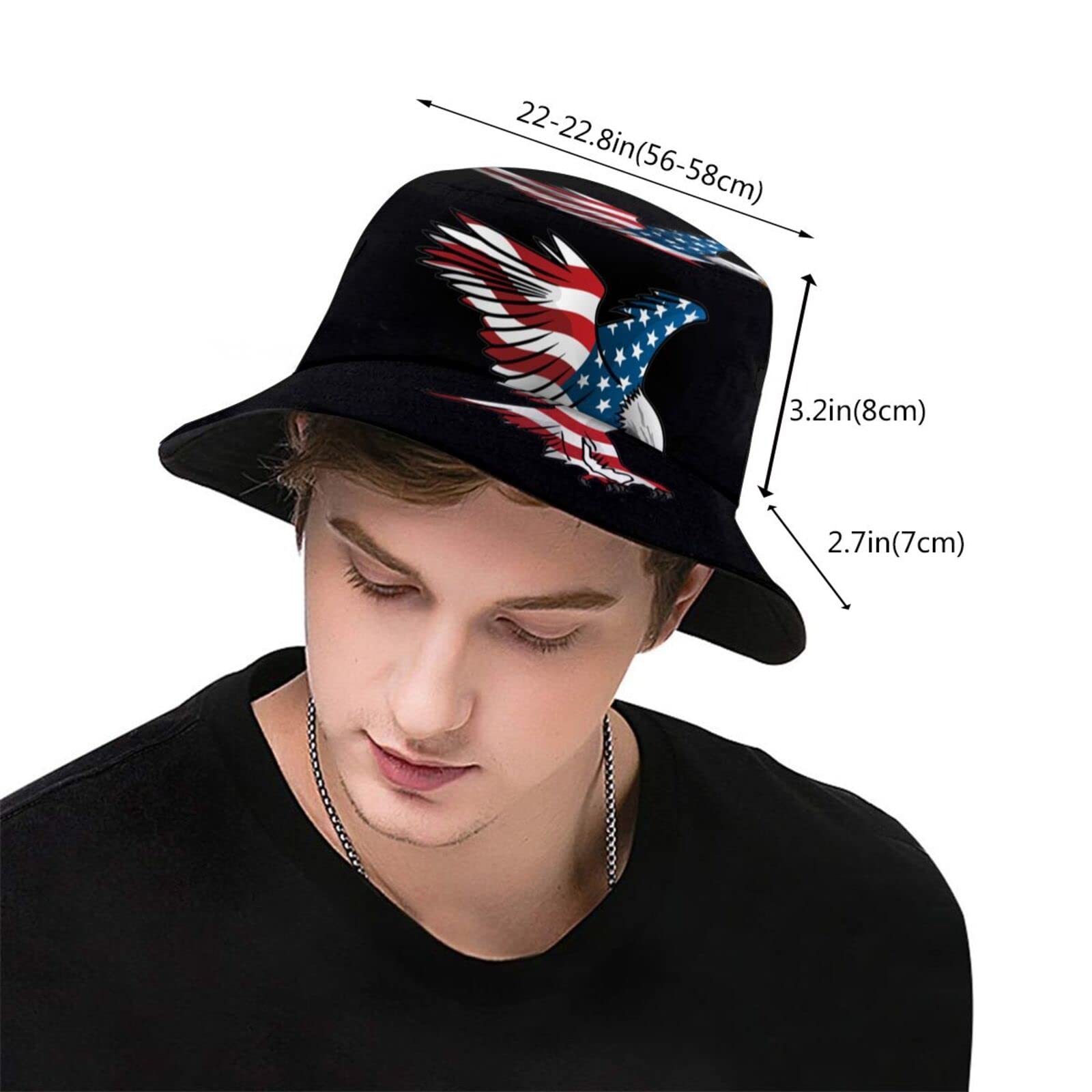 American Flag Bucket Hat - Patriotic Wide Brim Sun Hat for Men & Women | UV Protection Summer Beach Hat for Outdoor Activities, Travel, Festivals and 4th of July Celebrations