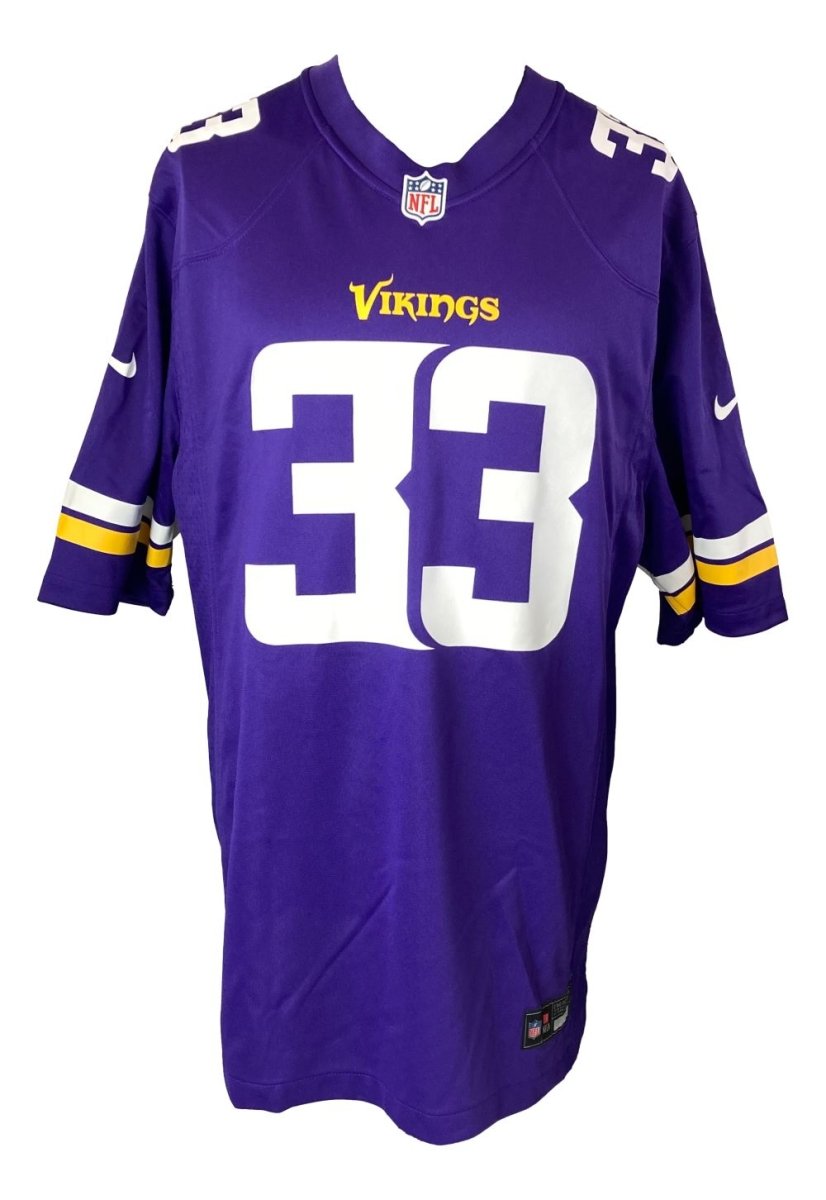 Aaron Jones Autographed Minnesota Vikings Purple Nike Game Replica Jersey - Limited Edition Football Memorabilia for Collectors & Fans - Perfect for Game Day, Sports Decor & Gift Giving