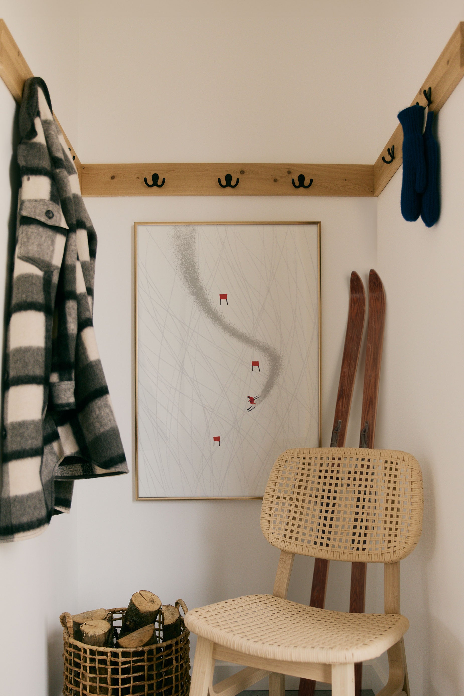 Powder Day Skiing Poster - Winter Sports Wall Art for Ski Lovers & Mountain Enthusiasts - Perfect for Home, Office, or Ski Lodge Decor