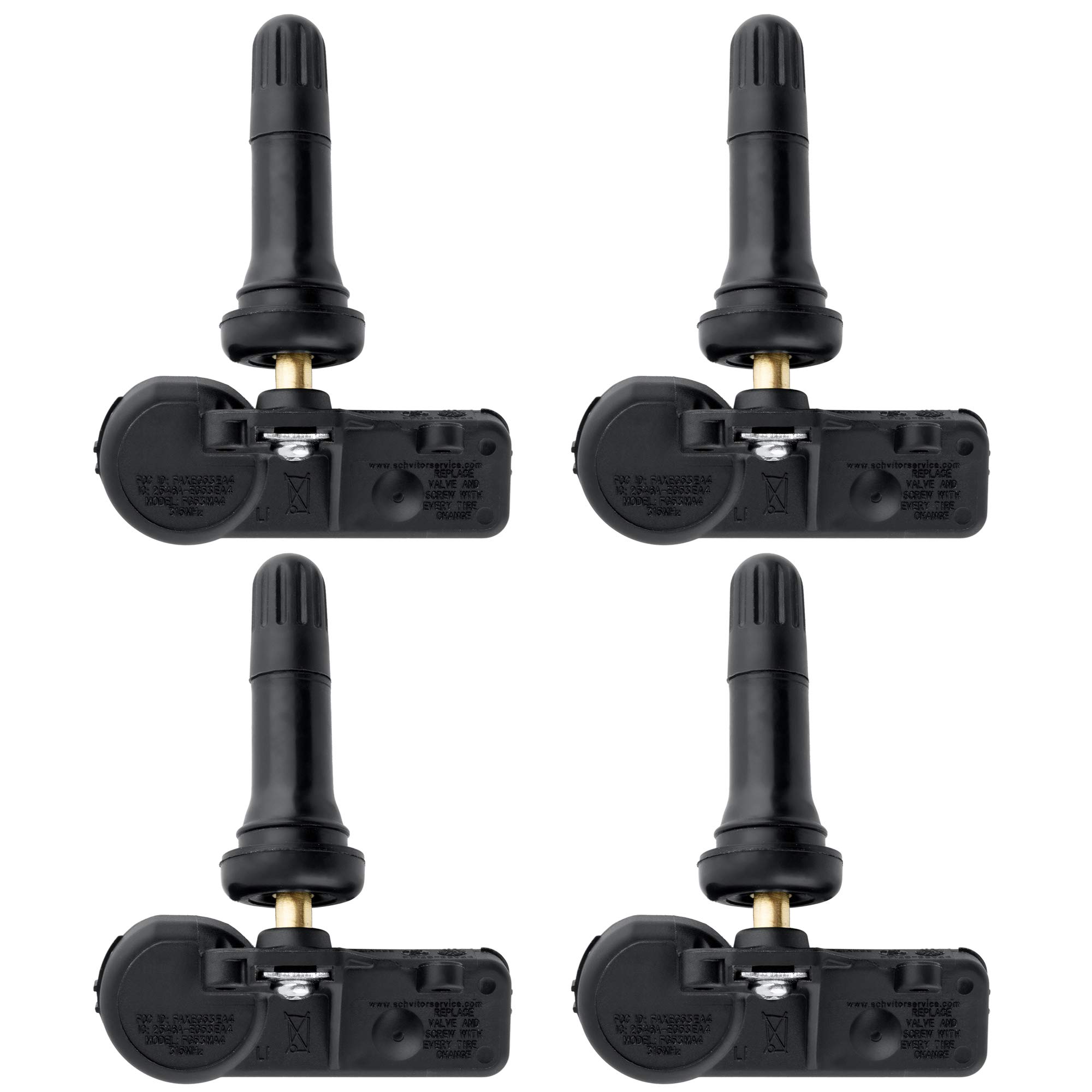 BOXI 4-Pack TPMS Tire Pressure Monitoring System Sensors 433MHz - Compatible with Jeep Wrangler, Dodge Ram & Charger - Replacement for 56029398AB, 68142397AA, 68241067AA, 68241067AB - Ensure Safe Driving & Optimal Tire Performance